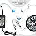 LED Light Strip Kit，Super Bright 16.4ft SMD 5050 RGB 300 Light Strips UL Listed 12V5A Power Adapter + Wi-Fi Controller +24 Key Remote