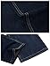 FEESON Men's Straight Leg Slimming Fit Distressed Loose Denim Jeans Dark Blue W34