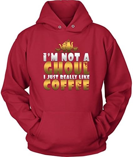 DeniseMart Hilarious I'm Not A Ghoul I Just Really Like Coffee Unisex Hoodie