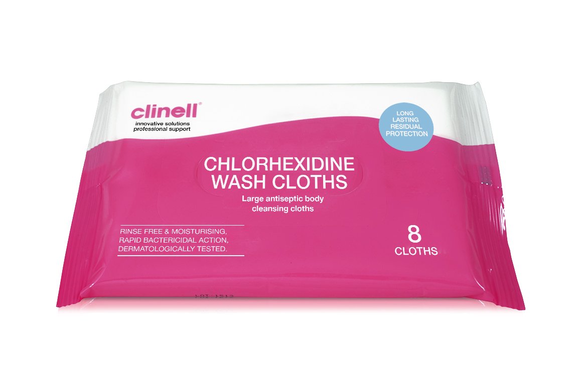Clinell Chlorhexidine Wash Cloths Pack of 8 Amazon.co.uk Business, Industry & Science