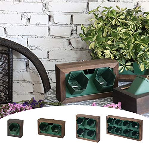 LQKYWNA Vertikale Wand Garten Pflanzer, Blumenhalter Vertikale Wand Garten Kunststoff Pflanzer, Wandbehang Pflanzkästen… – Bild 5