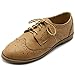 Ollio Women's Flats Shoes Wingtip Lace Up Oxfords