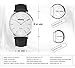 INFANTRY Mens Black Leather Watch Business Dress Wrist Watches for Men Simple Slim