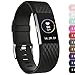 iGK For Fitbit Charge 2 Bands, Adjustable Replacement Bands with Metal Clasp for Fitbit Charge 2 Wristbands Special Edition Black Small