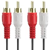 2-RCA Male to 2-RCA Male (6 FT), Fosmon Dual 2 RCA Cable, Stereo Audio 2RCA Cord Male to Male Connector