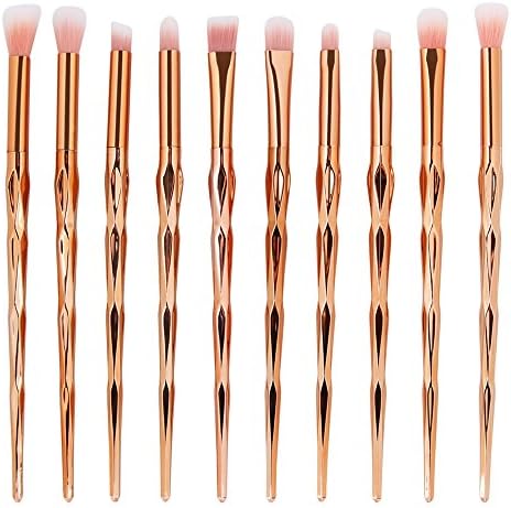 Dreaman New Arrival 10Pc Mermaid Foundation Eyeshadow Contour Eye Lip Makeup Brushes Set