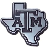 Texas A&M Metal Auto Emblem (Large Logo in State Shape)