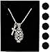 AromaRain Teardrop Diffuser Necklace with Cross Charm and Black Poms