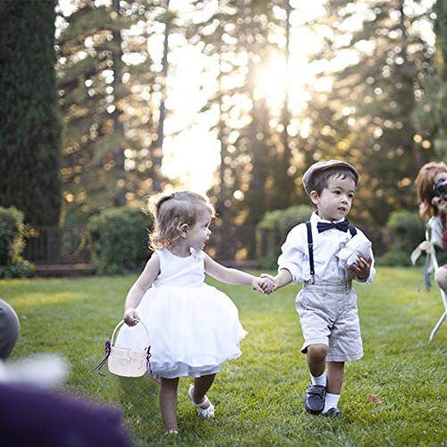 image for TRUE LOVE GIFT Ring Bearer Pillow and Wedding Flower Girl Basket Set L