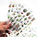 Sanmatic Sticker 12 Sheets(300pcs) Green Cactus Plant Decorative Stickers Scrapbooking Stick Label Diary Stationery Album Bullet Journal Planners Stickers