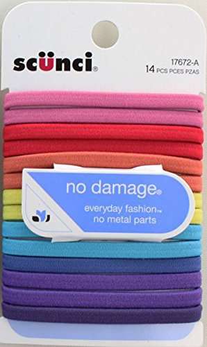 Amazon Com Scunci No Damage Elastics 14 Pcs Varios Colores Beauty