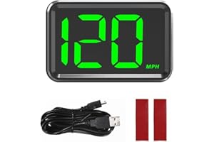 SALIOR Heads Up Display for Cars Windshield with MPH Speed,HUD Display Digital Speedometer for Car Used USB Plug,Universal GPS Speedometer for Car Accessories Fit for Cars SUVs Trucks （MP/H）