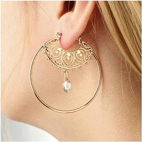 Golden Helix Earrings Vintage Heart Shape Cuff Earrings for Women