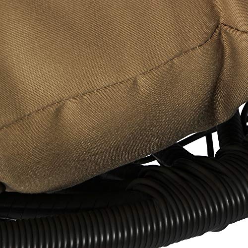 DEKO VERTRIEB BAYERN Luxus Premium Rattan Hängesessel Set Hängekorb Polyrattan Hängestuhl Hängeschaukel inkl. Rücken-und Sitzkissen – Bild 8