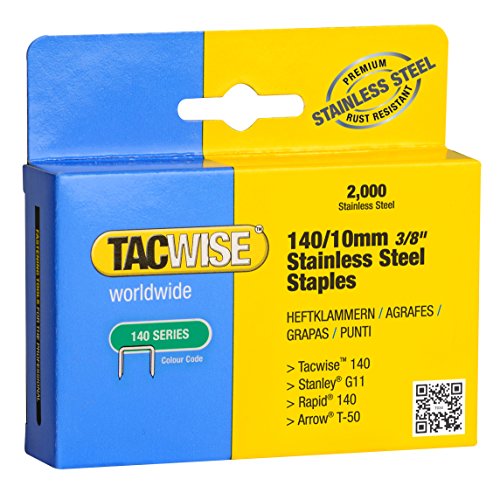 Tacwise 1217 140 Series Stainless Steel Staples, 3/8-Inch, 2000-Pack (1217)