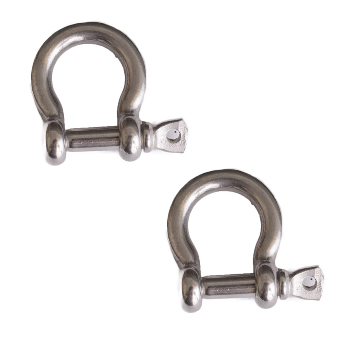 Merriway BH05004 (2 Pcs) Bow Anchor Shackle, A2 316 Marine Grade Stainless Steel M4 (5/32 inch)- Pack of 2 Pieces