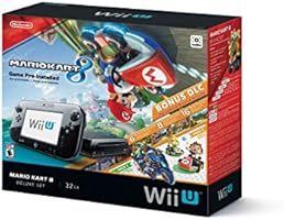 Nintendo Mario Kart 8 Wii U Deluxe Bundle w/ DLCs Included - Mario Kart 8 Edition