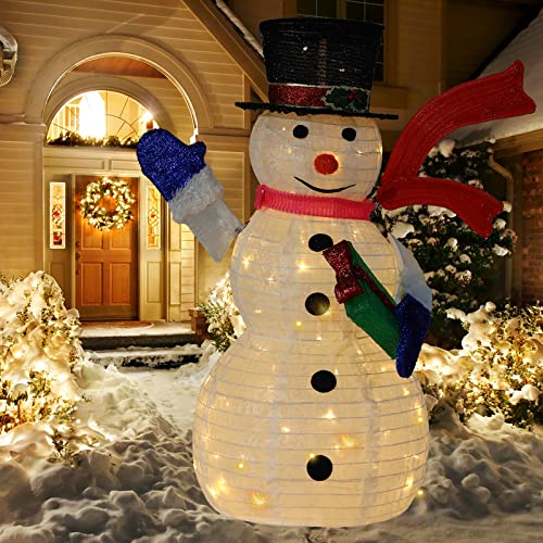 IJG 35.5 Inch Snowman Outdoor Christmas Decorations with Timing