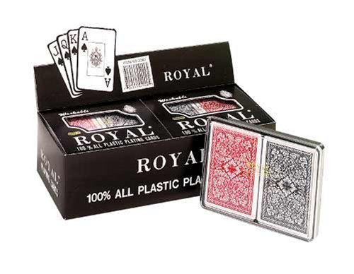 CHH Royal 100% Plastic Bridge Big Numbers Playing Cards (2-Pack of 6)