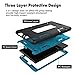 All-New Amazon Kindle Fire HD 8 (2017 7th Generation) Case,XIQI Three Layer Hybrid Rugged Heavy duty Shockproof Anti-Slip Case Cover for Fire HD 8 Tablet(2017),Black/Blue