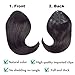 clip in human hair bangs one piece 100% real human hair clip in bang fringe extensions Side Swept Bangs natural color (1b #)