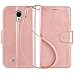Arae Wallet Case Compatible for Samsung Galaxy S4 I9500 (rosegold)