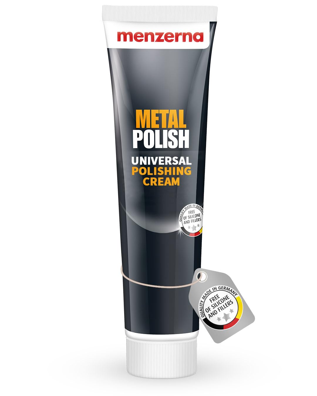 Menzerna "Metal Polishing Cream" I Acts as a Stainless Steel Cleaner, Silver Jewelry Cleanser, Brass Cleanser, Aluminum Polish, Plastic Polish, Chrome Polisher & more I Silicone Free