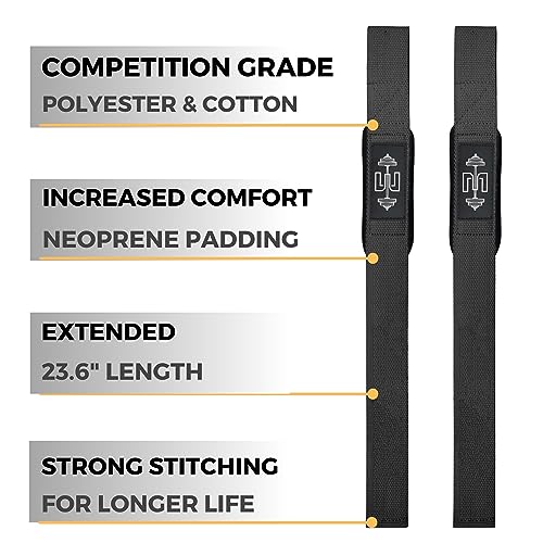 ESSENTIAL Wrist Straps for Weightlifting, Perfect for Gym Workouts, Deadlifts, and Powerlifting, Workout & Hand Wraps for Men & Women, Durable & Comfortable, Ideal for Intense Workouts & Heavy Lifting 23.6