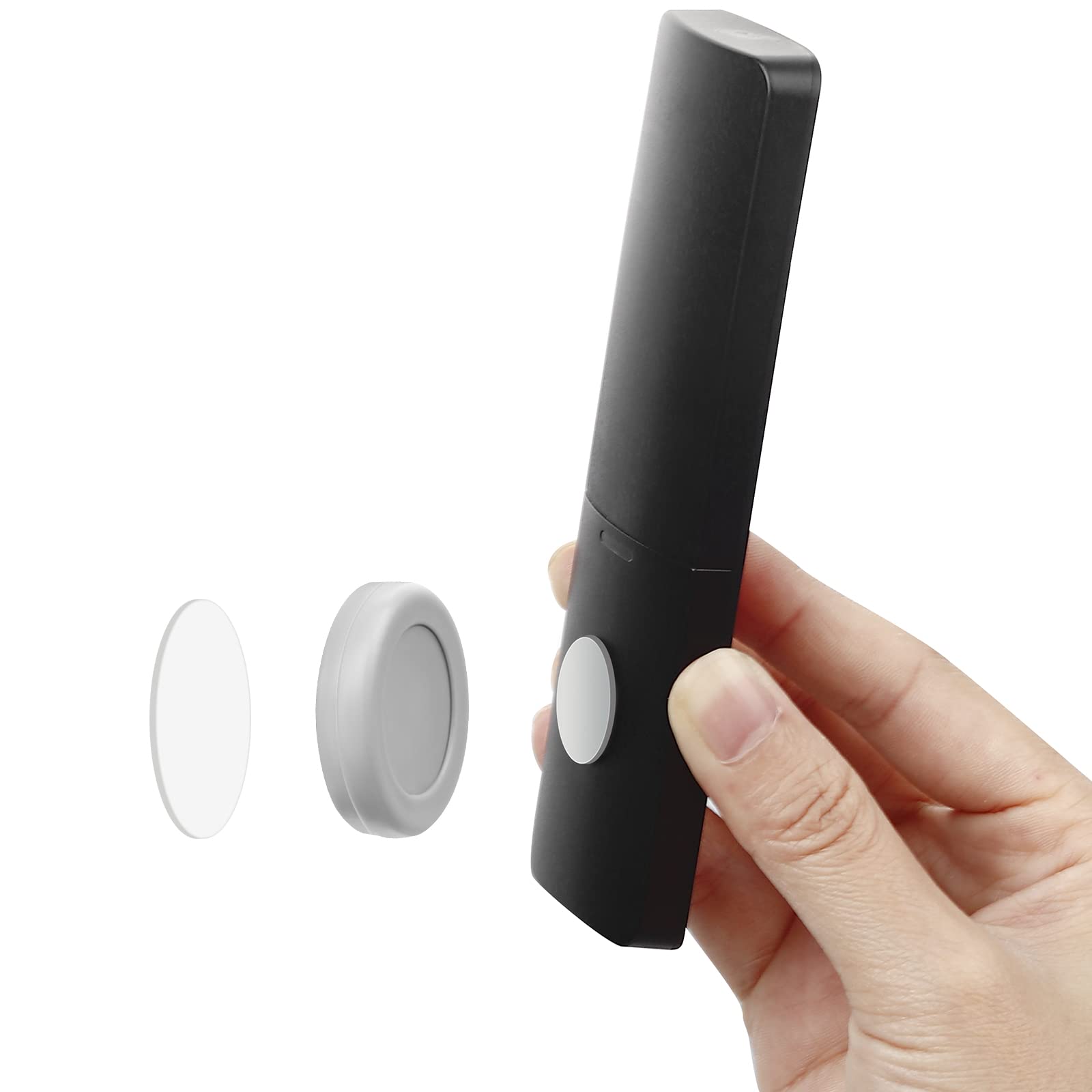 WALLFID Magnetic Remote Control Holder Wall Mount Holders Hole-Free Phone Charging Organizer Storage Containers for Home Office School Supply Storage - Strong Magnet securely Hold (2 Pcs,Grey)