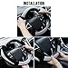 SEG Direct Gray Plush Winter Auto Car Steering Wheel Cover Universal 15 inch