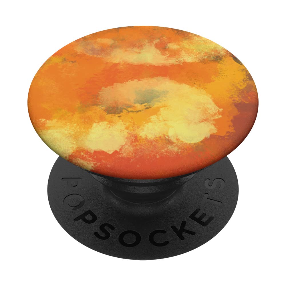 Abstract Vivid Fiery Modern Minimal Art, Warm Autumn Colors PopSockets Swappable PopGrip