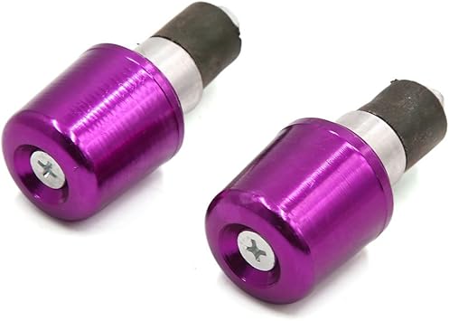 purple handlebar grips