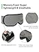 Sleep Mask, Voluex 3D Contoured Sleeping Eye Mask & Blindfold with Breathable Memory Foam for Men/Women/Kids, 100% Blockout Light Grey Eye Cover with Anti-Slip Adjustable Strap for Travel/Naps