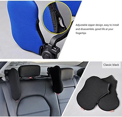 Yeefant Retractable Rotated Neck Support Nylon Pillow Seat Headrest High Elastic Car for Long Trips