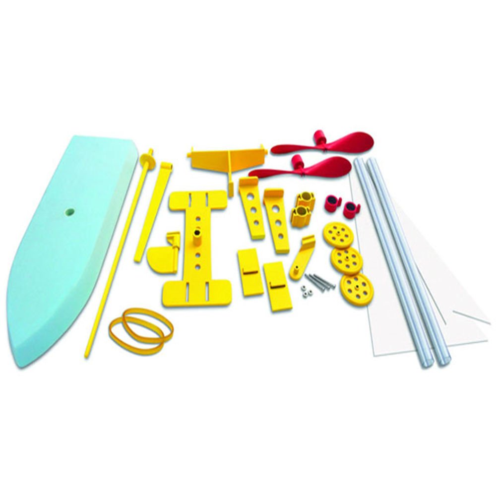 Rubber Band Powered Propeller Engines Kit Science DIY Puzzle Assembly