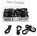 Mini Skater 20Pcs Spring Backpack Clasps for Camping (Black)