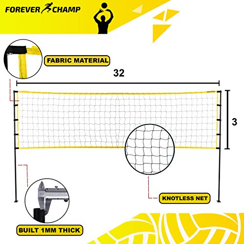 Forever Champ Volleyball Net System Includes 32x3 Feet Regulation