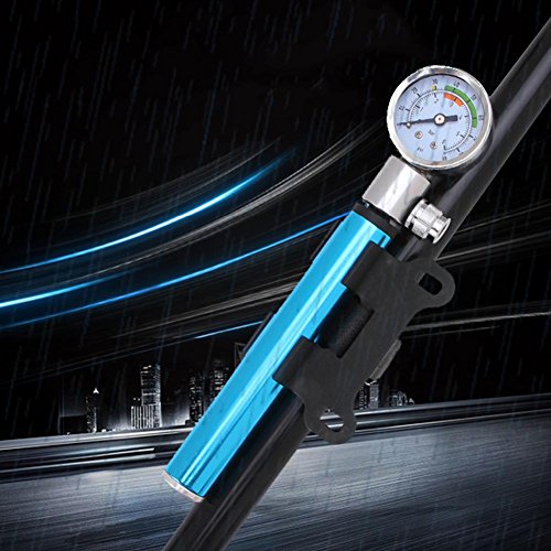image for Aolvo Mini Bike Pump with Tire Pressure Gauge, Presta Schrader Univers