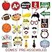 28PCS Back To School Photo Booth Props Kit - No DIY Assembled Required - First Day of School Decorations Party Supplies Favors