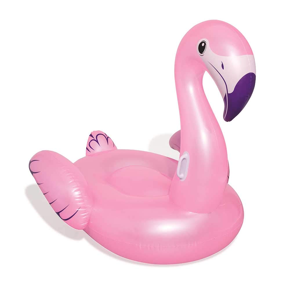 Bestway Inflatable Flamingo Swimming Pool Ride-On, Pink, Supersize