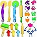 JPSOR PlayDough Tools for Kids, 26pcs Play Dough Tools Kit Includes Extruder Tools, Animal and Plant Shape Cutters and Molds