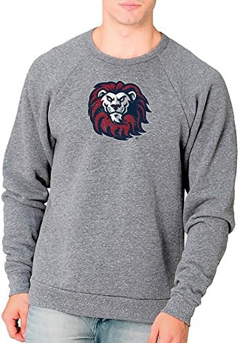 Loyola Marymount University Lions Mens Triblend Sweatshirt Distressed Logo Design 2 (2XL)
