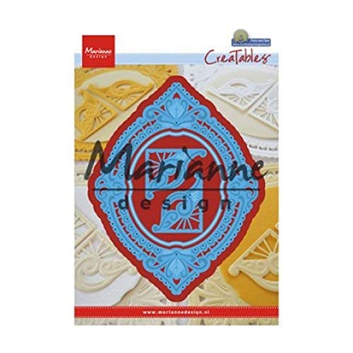 Marianne Design Creatables Petra's Oval & Corners Die, Metal, Blue, 19.1 x 13.4 x 0.2 cm