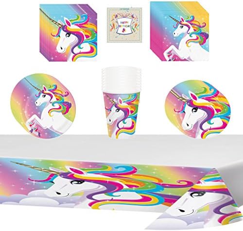 Colorful Unicorn Deluxe Party Pack Bundle