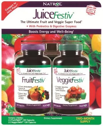 Juice Festiv The Ultimate Fruit and Veggie Superfood, Two Month Supply - 120ct +120ct by Juice Festiv