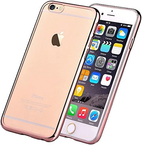 iPhone 6S Plus/6 Plus Case, MerryMall Ultra Slim Lightweight Metal Plating Soft TPU Bumper Cover Case for iPhone 6/6S Plus (Gun Rose Gold)