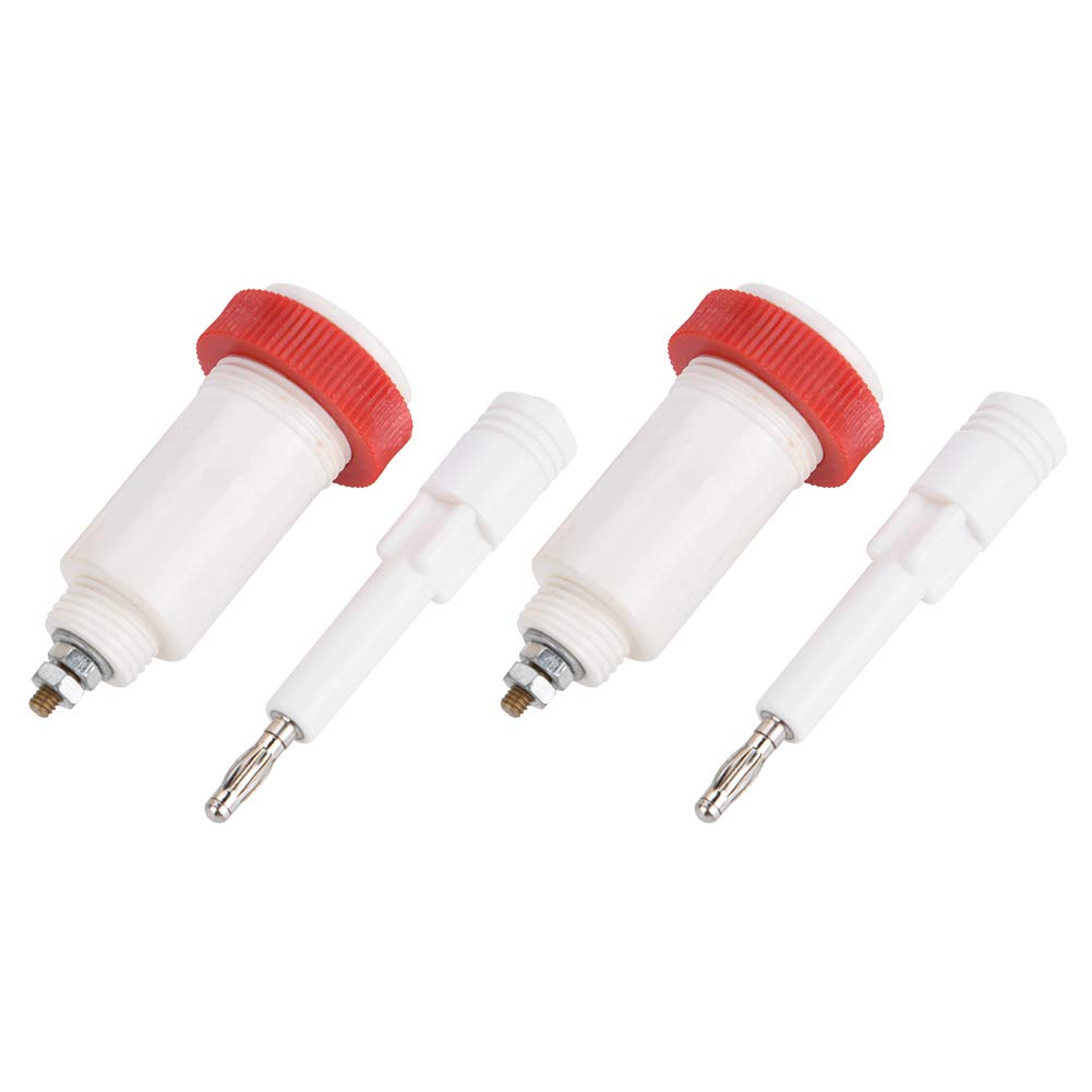 High Voltage Connectors Plugs Sockets White and Red Banana Cross Jack