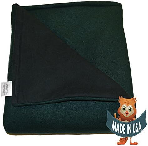 Adult Large Weighted Blanket by Sensory Goods 10lb Low Pressure - Forest Green - Fleece/Flannel (42'' x 72'')