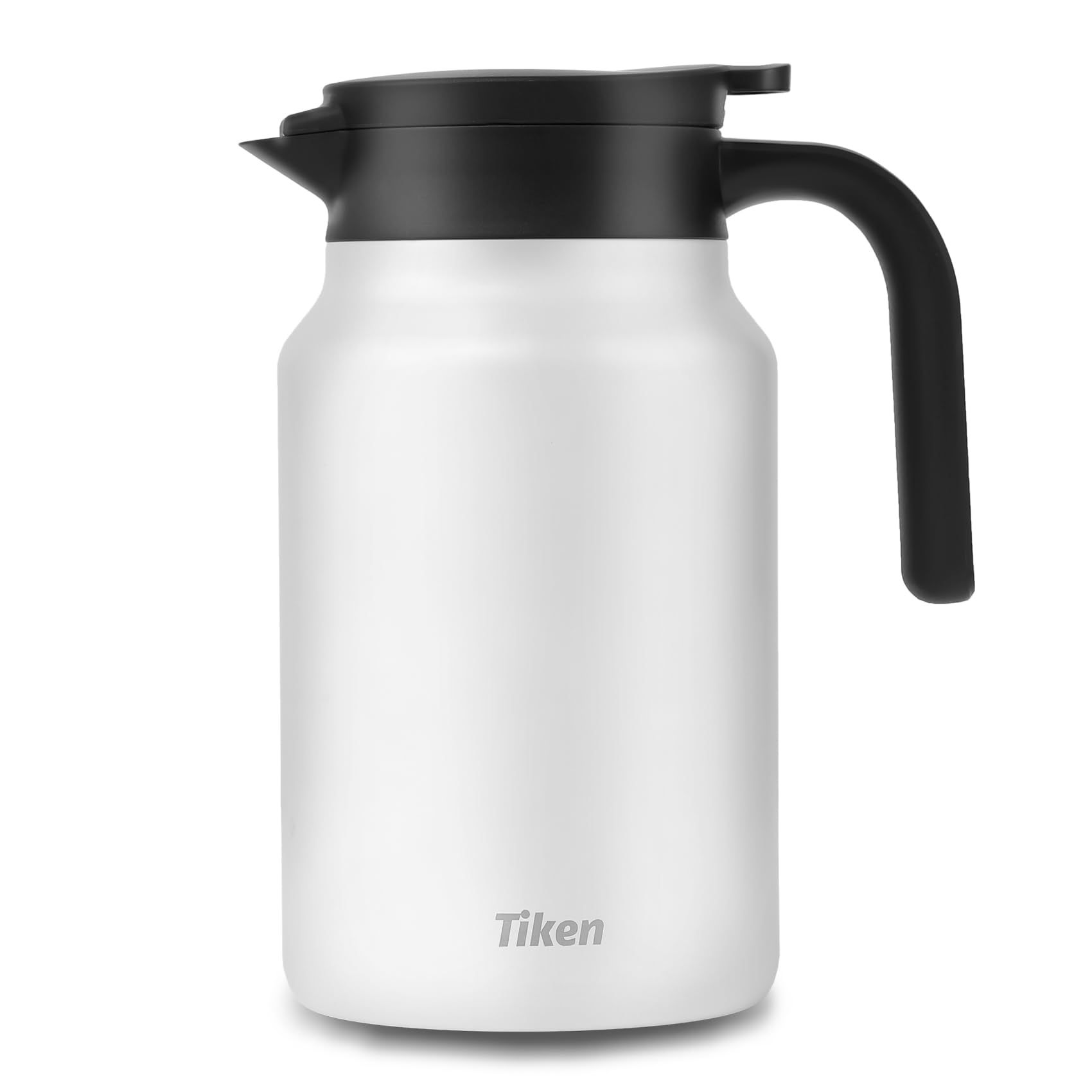 Tiken 1.5L Thermal Coffee Carafe Jug, Double Walled Stainless Steel Insulated Vacuum Coffee Flask for Hot &Cold Drinks