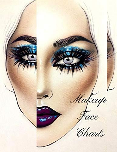 Makeup face charts: The Essential Blank Notebook Paper Practice Face Chart For Professional Makeup Artists.